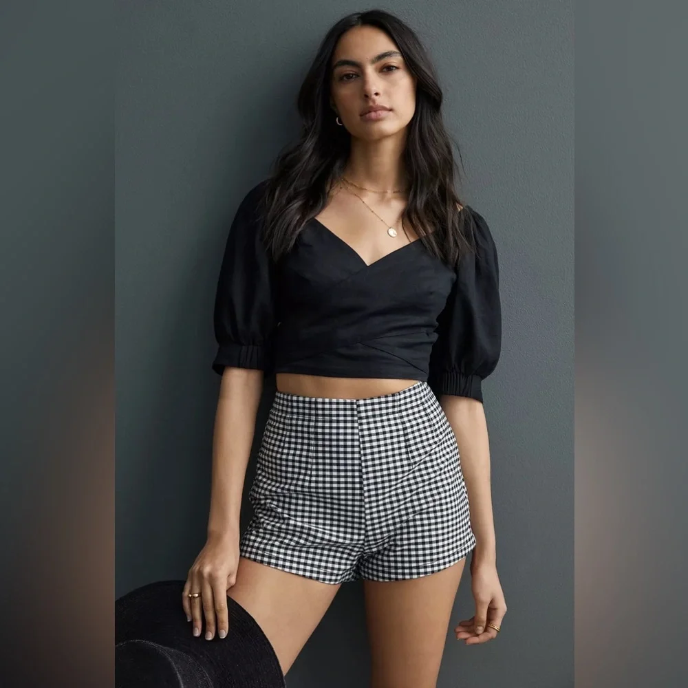 Anthropologie Maeve Parco Gingham Shorts